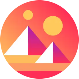 Decentraland MANA new emblem logo gradient geometric design