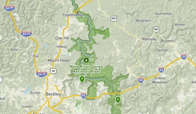 New River Gorge Area Map