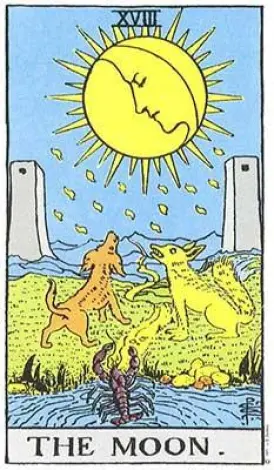 The Moon Tarot Card