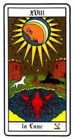 The Moon Tarot Card Oswald Wirth