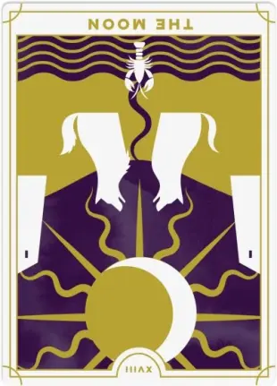 The Moon Tarot Card Reversed