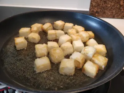 tofu frying
