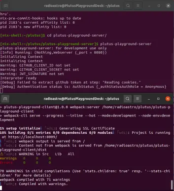 An image of two linux shells