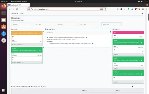 Successful Transaction Screen in Plutus Playground