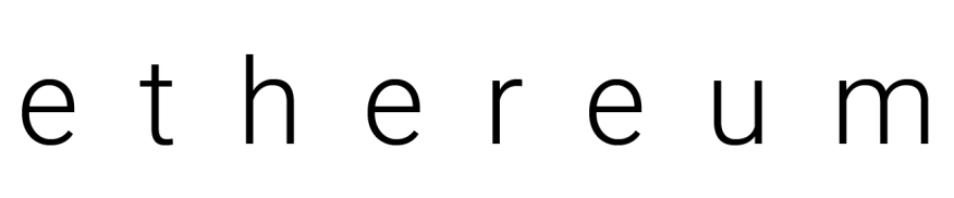 Ethereum word mark extreme spacing kerning
