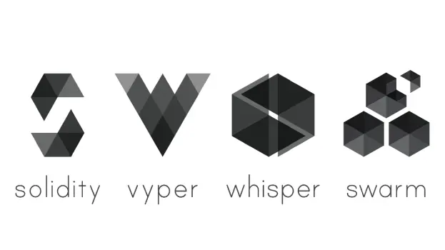 Solidity Vyper Whisper Swarm Ethereum brand logos emblems icons