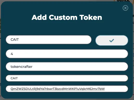 Add Custom Token