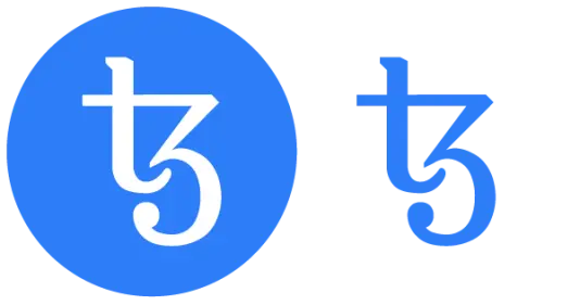 Tezos XTZ blue logo emblem icon