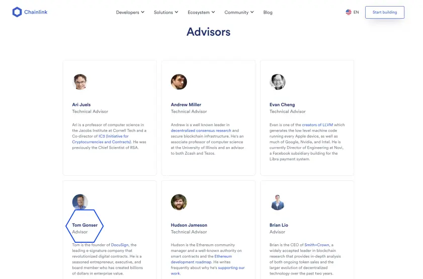 T. Gonser Chainlink Advisor
