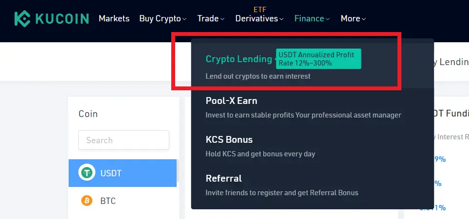 Crypto Lending on KuCoin