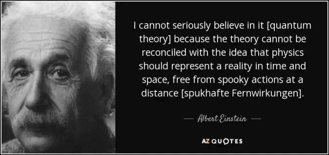 Einsteins description of quantum entanglement