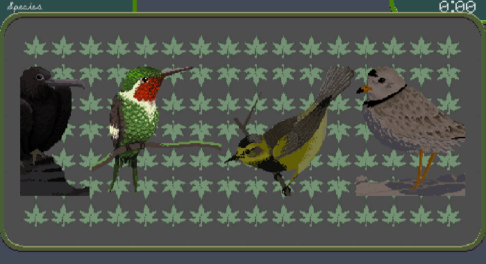 In-game bird selection menu image
