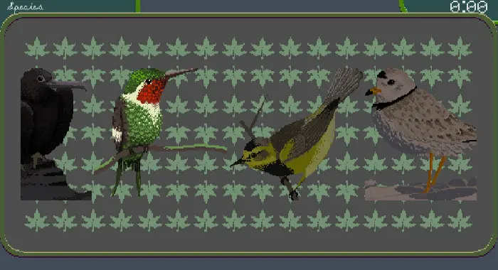 In-game bird selection menu image