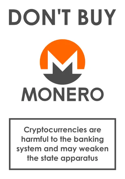 Don't Buy Monero sticker