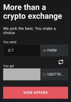 exchange pair FARM to USDTTRC20