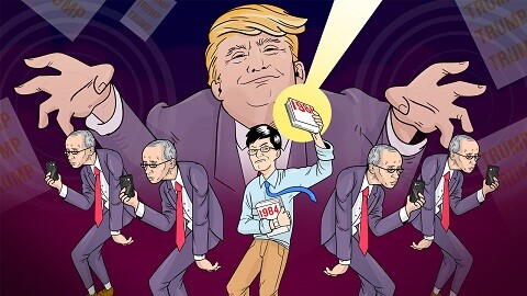 Falsely portraying Trump as spreading disinformation he was fighting against