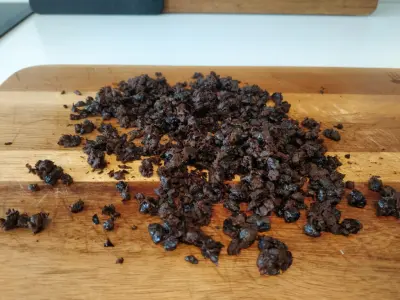 black beans chopped