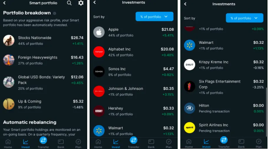 Snapshot from Stash App