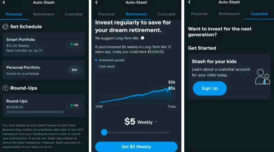 Snapshot from Stash App