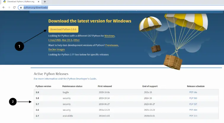 Available Python Versions