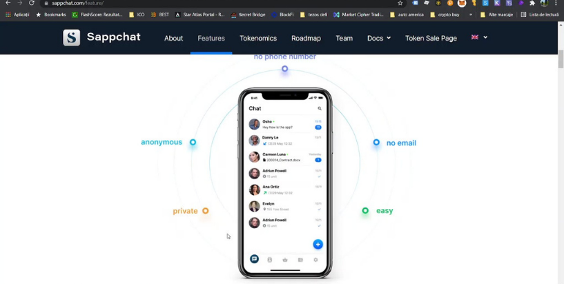 Sappchat official website page