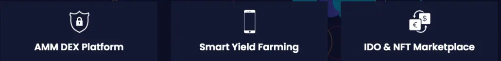 EIFI, Functions, Yield Farming, AMM DEX Platform, IDO & NFT Marketplace