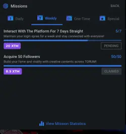 Weekly Missions Torum