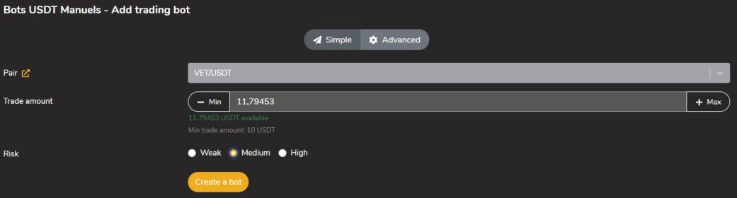 Add a custom bot (simple interface)