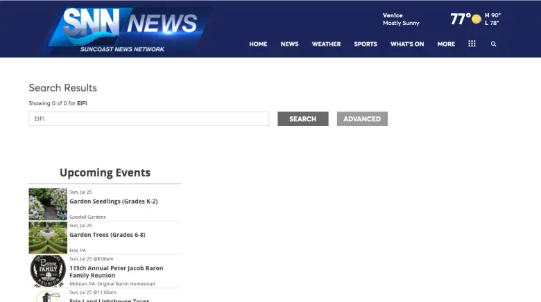 SNN news search results