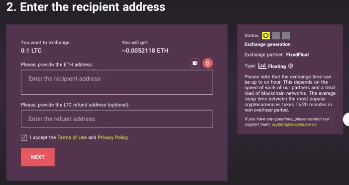 ETH address