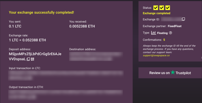 transaction SwapSpace