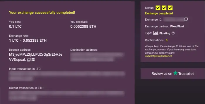 transaction SwapSpace