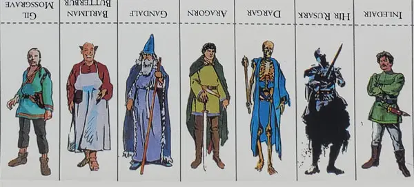 Some characters of Middle Earth as envisioned by J.R.R. Tolkien