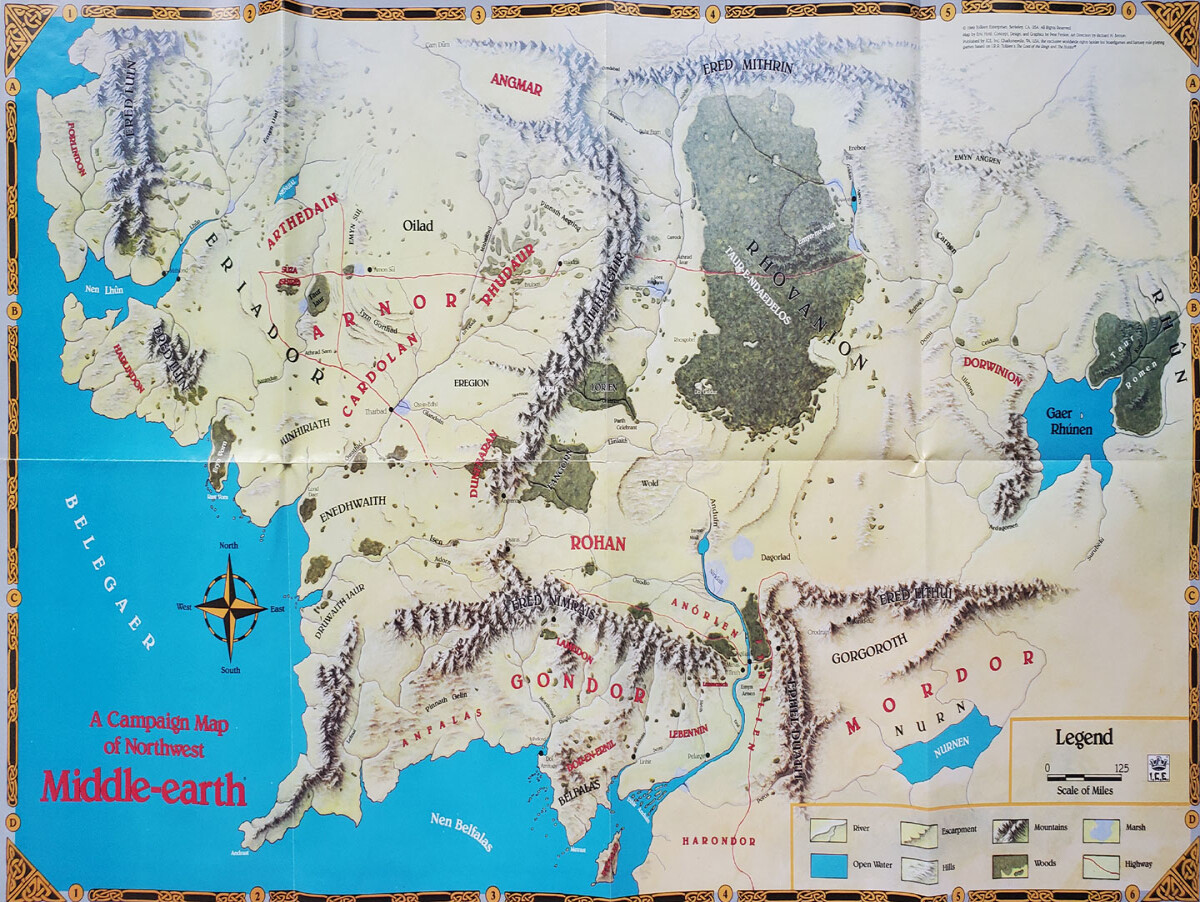 Map of Middle Earth - Big Format - Scanned by The Archive for the archives...