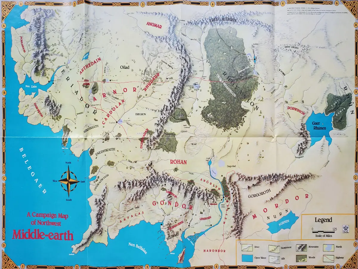Map of Middle Earth - Big Format - Scanned by The Archive for the archives...