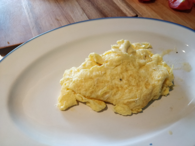 egg on plate
