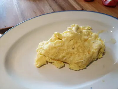 egg on plate