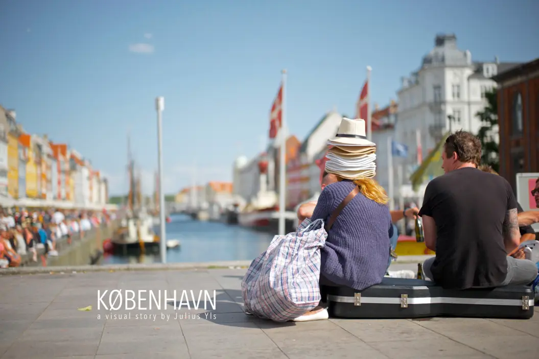 A hats seller in Copenhagen, Denmark