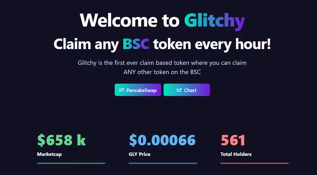 glitchy home page
