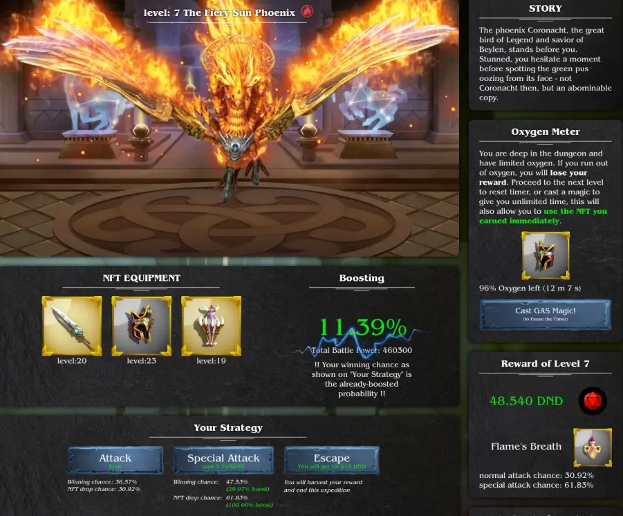 A real game play show fighting pheonix