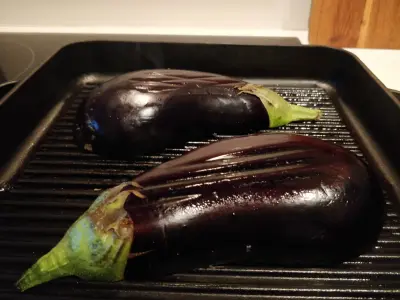 eggplant grill flesh