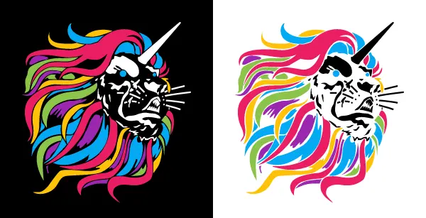 Leonicorn Swap lion icon black and white