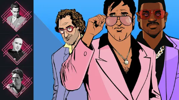 GTA Vice City Leonicorn Swap team members cell shaded cartoon