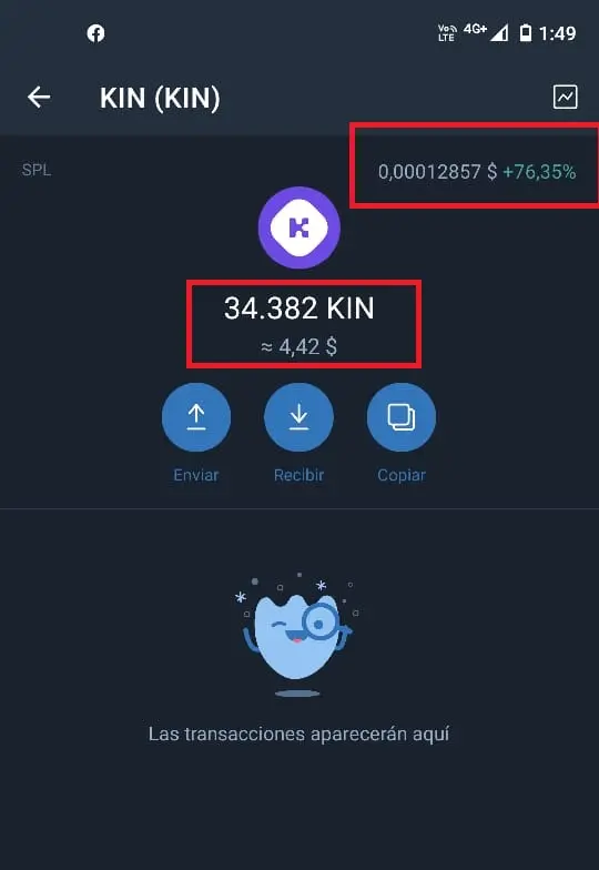 Earning from kin airdrop