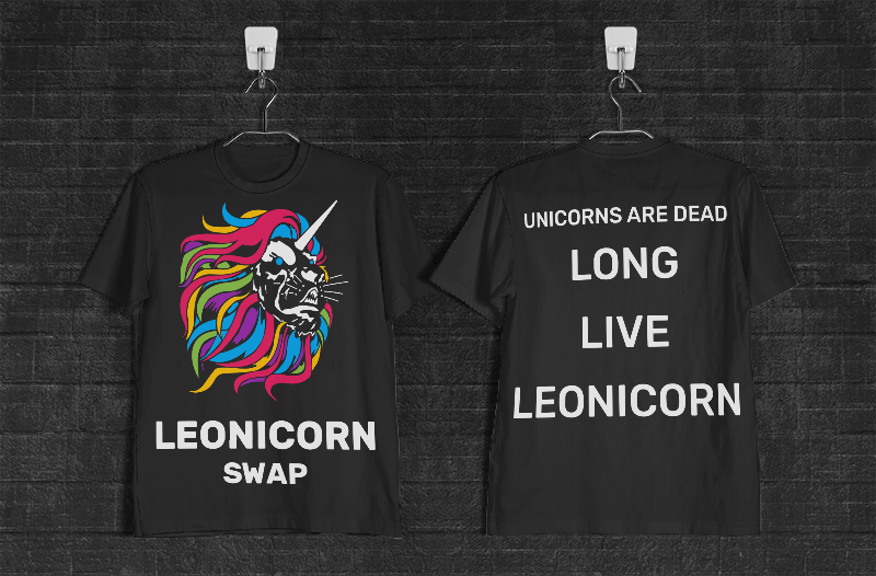 Leonicorn Swap example t-shirt