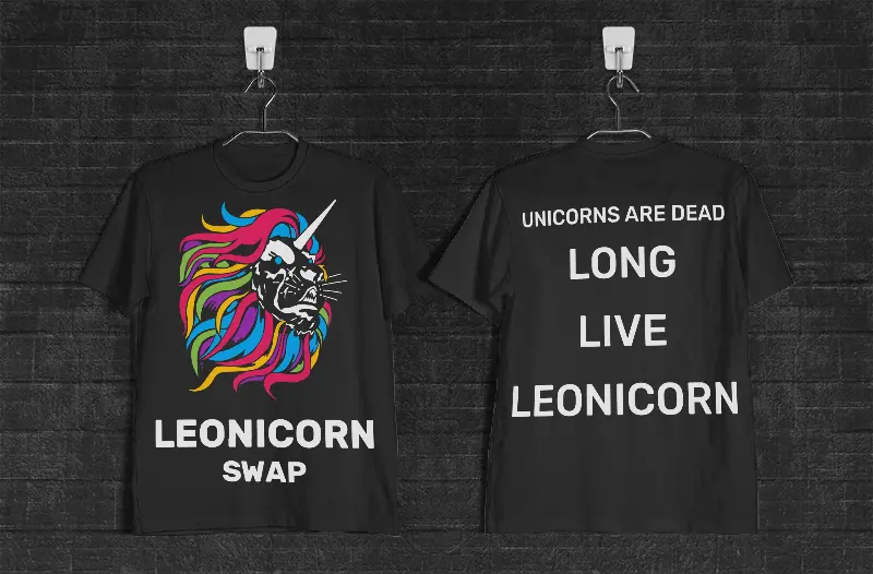 Leonicorn Swap example t-shirt
