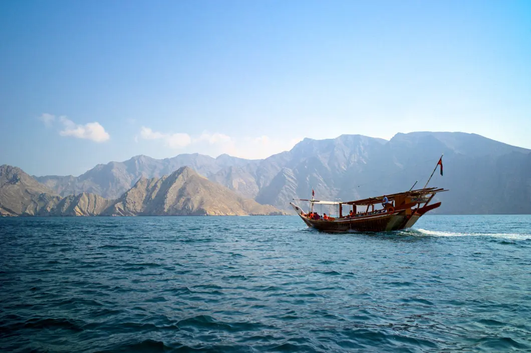 Omani Dhow sailing across Fjords