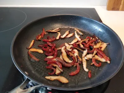 mushroom frying
