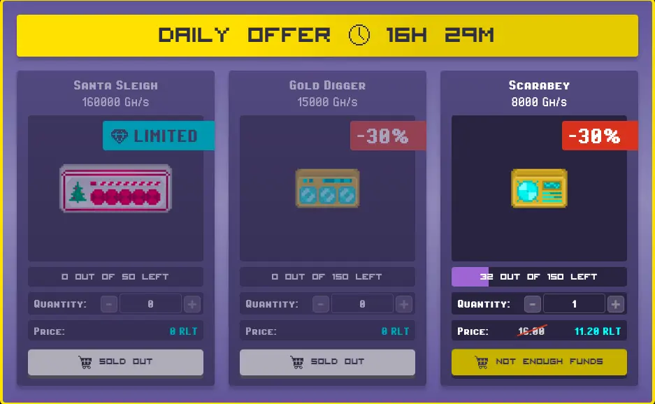 Daily Discounted Miner Offer