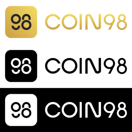 Coin98 logo gold black and white